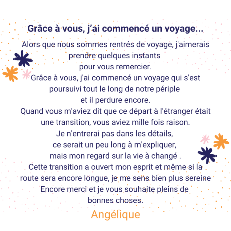 La sophrologie m'a aidée à commencer un voyage vers la sérénité
